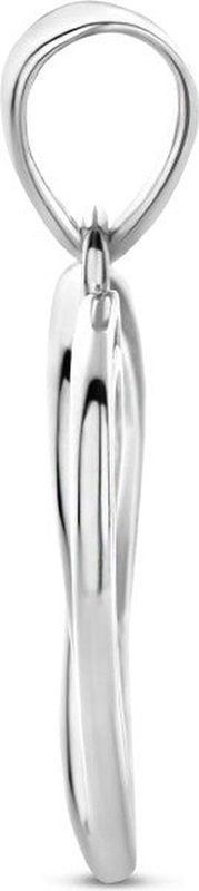 Hanger - Hart - Gerhodineerd Zilver - 13.5x15.5mm