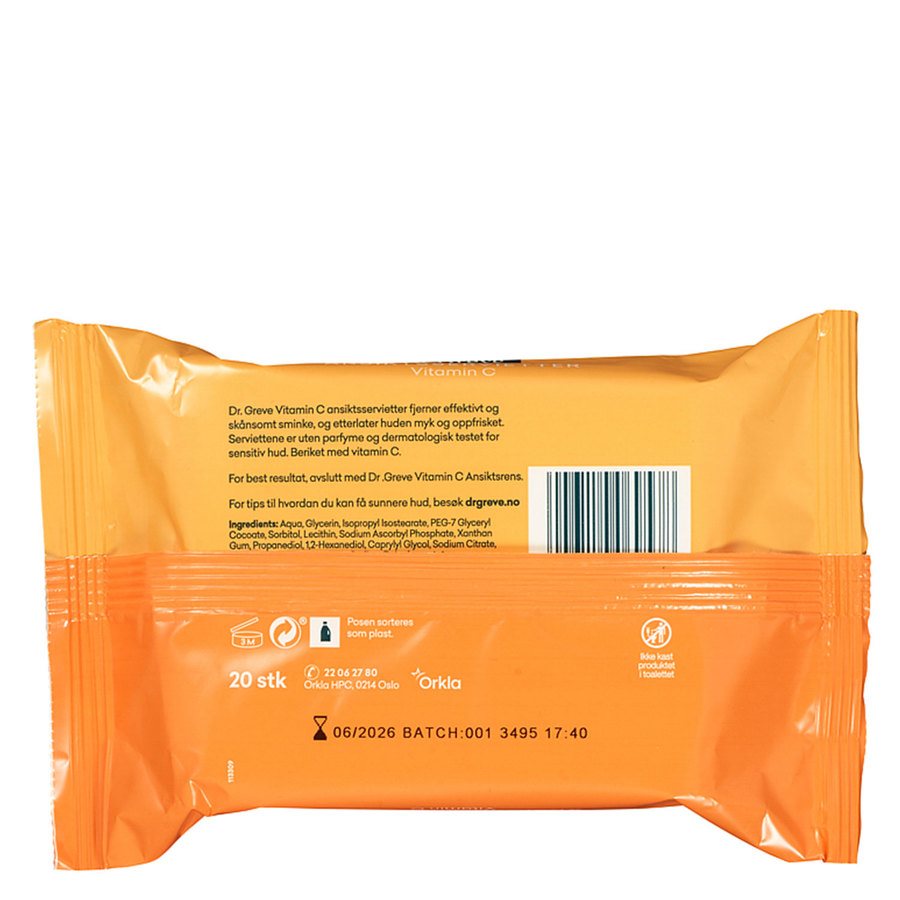 Dr. Greve Vitamin C Ansiktsservietter 20pcs