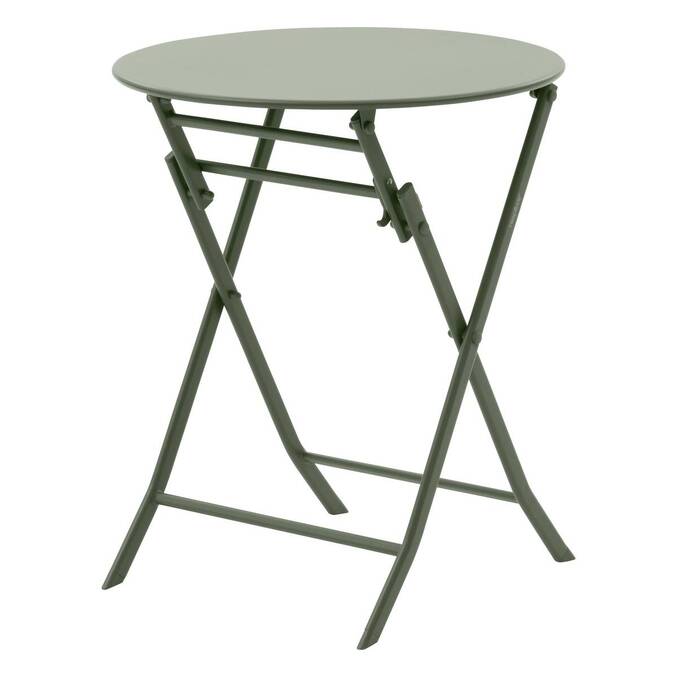 Table de jardin pliante ronde GREENSBORO Vert laurier