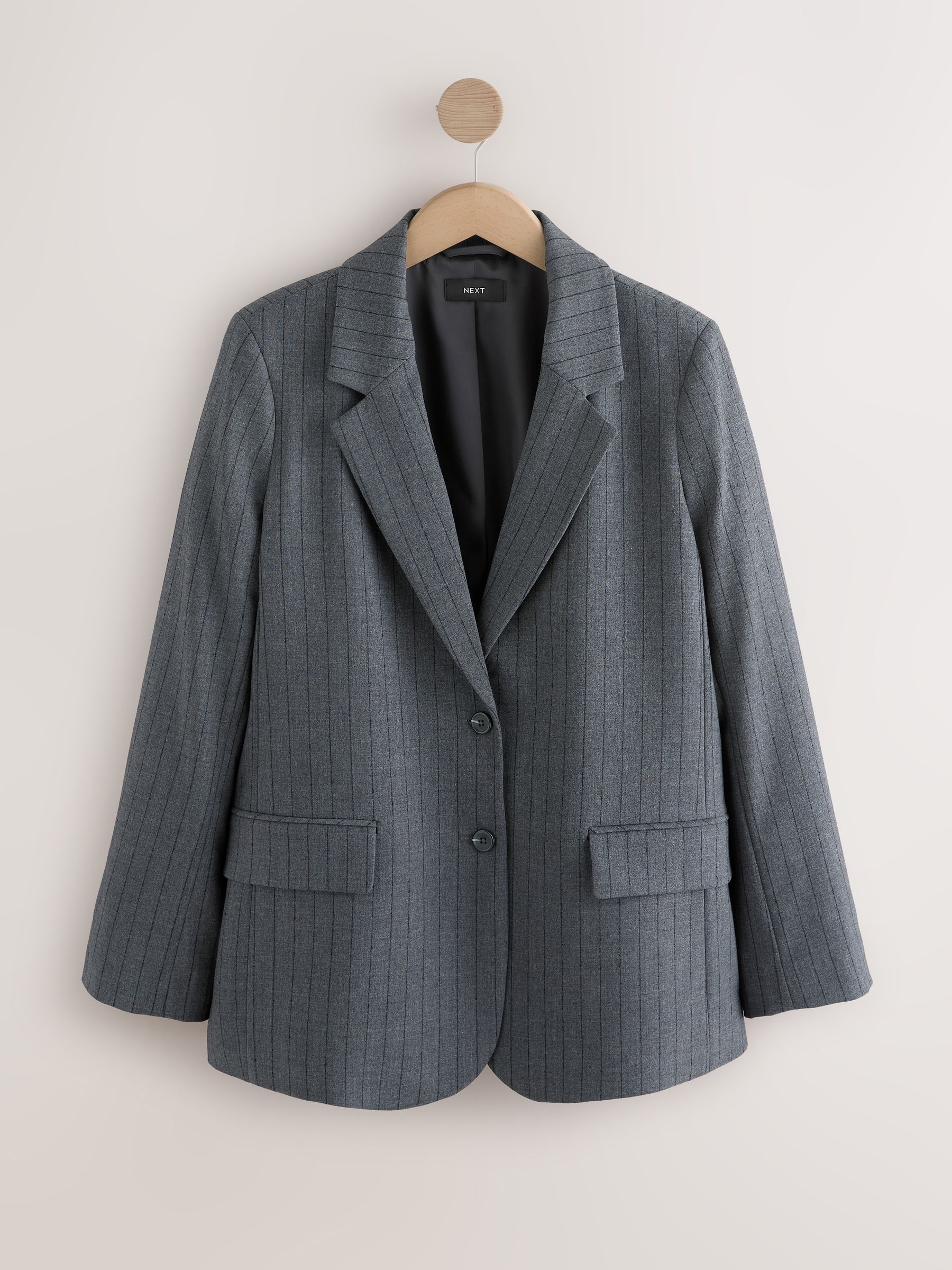 Grijs - Strepen Single breasted Blazer