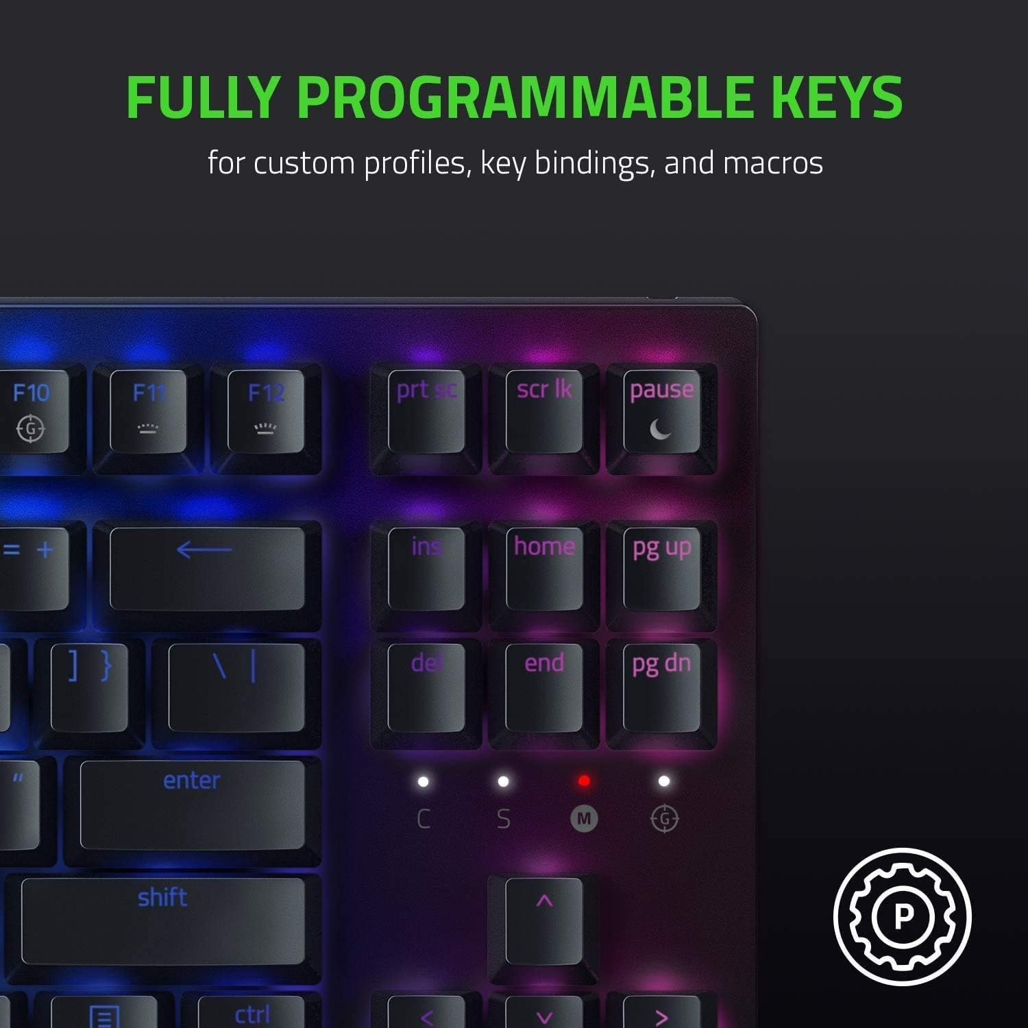 BlackWidow V3 TKL Mechanische Gaming Tastatur Keyboard US Layout mit RGB Hintergrundbeleuchtung Yellow Switches (RZ03-03491800-R3M1) - Schwarz