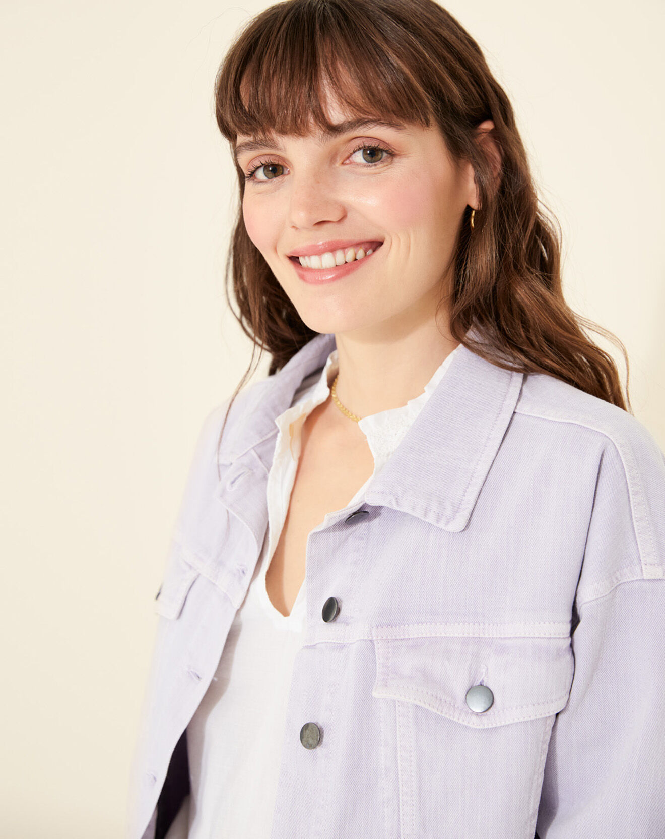 Yerse Veste en Jean Coralie violet