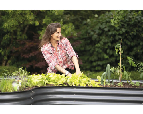 Klassieke verhoogde tuinbak WESTMANN Grow Faster 240 x 160 x 82 cm antraciet