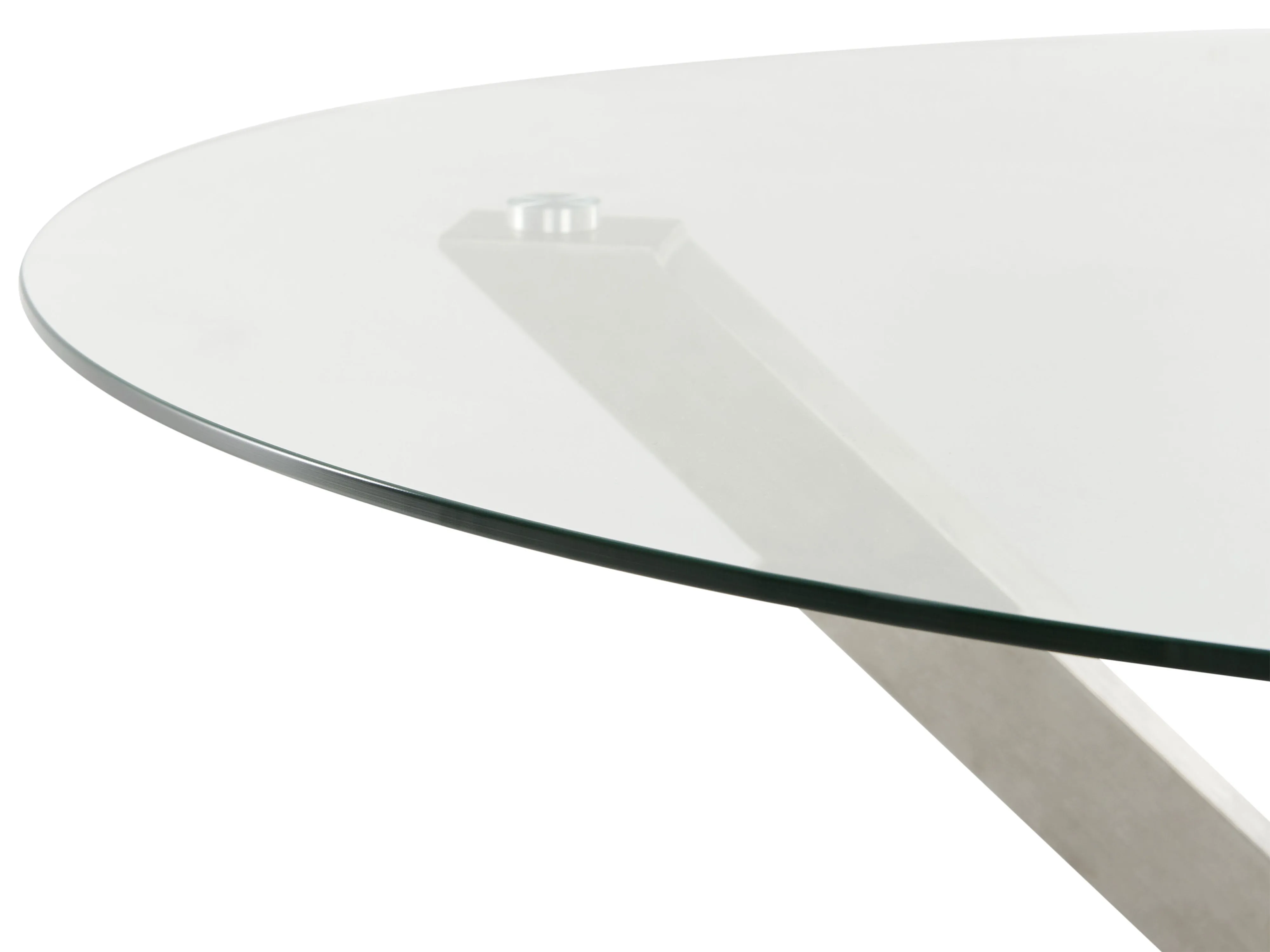 Tuin eettafel MALETTO 120 cm 120 cm Glas Zilver