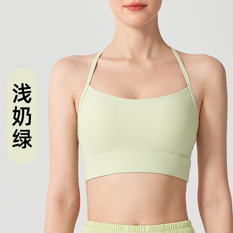 Runyz - Haltertop met open rug en effen padding