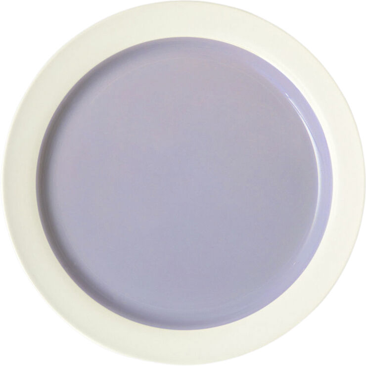 Studio About CLAYWARE, PLATE, LARGE, 2 PCS, IVORY/LIGHT PURPLE, 25015IP 182