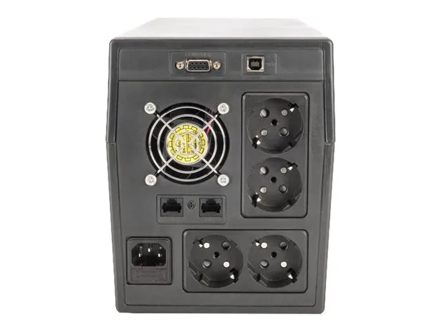 DIGITUS Professional DN-170075 - UPS - AC 230 V - 900 Watt - 1500 VA - 9 At - USB, RS-232 - output-stikforbindelser: 4
