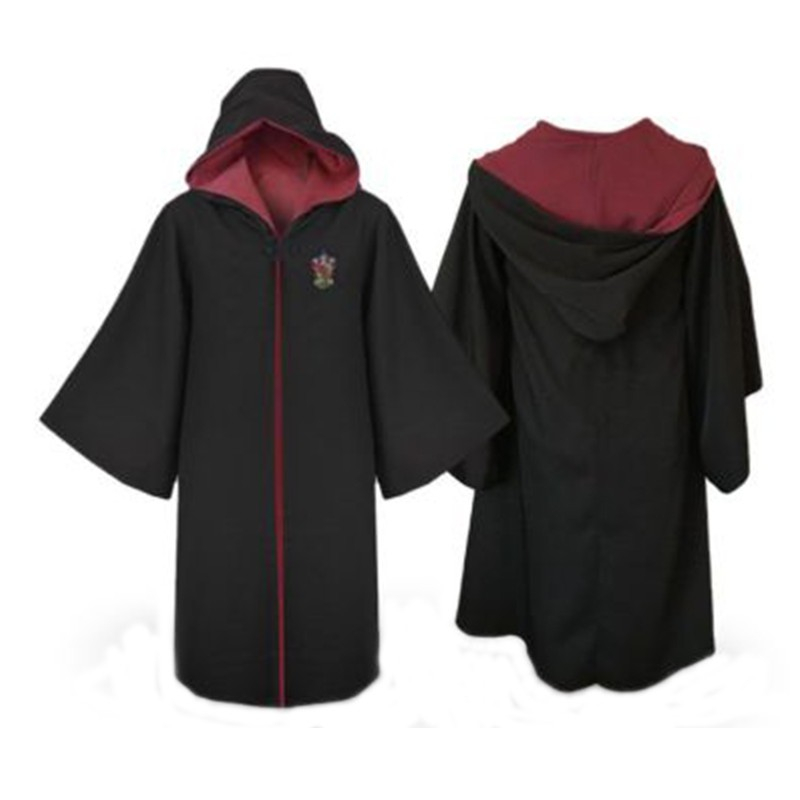 (100cm) Fasnachts Kinder Kostüm Zauberer Umhang Hexen Robe Verkleidung für Motto Partys / Halloween - Schwarz / Rot