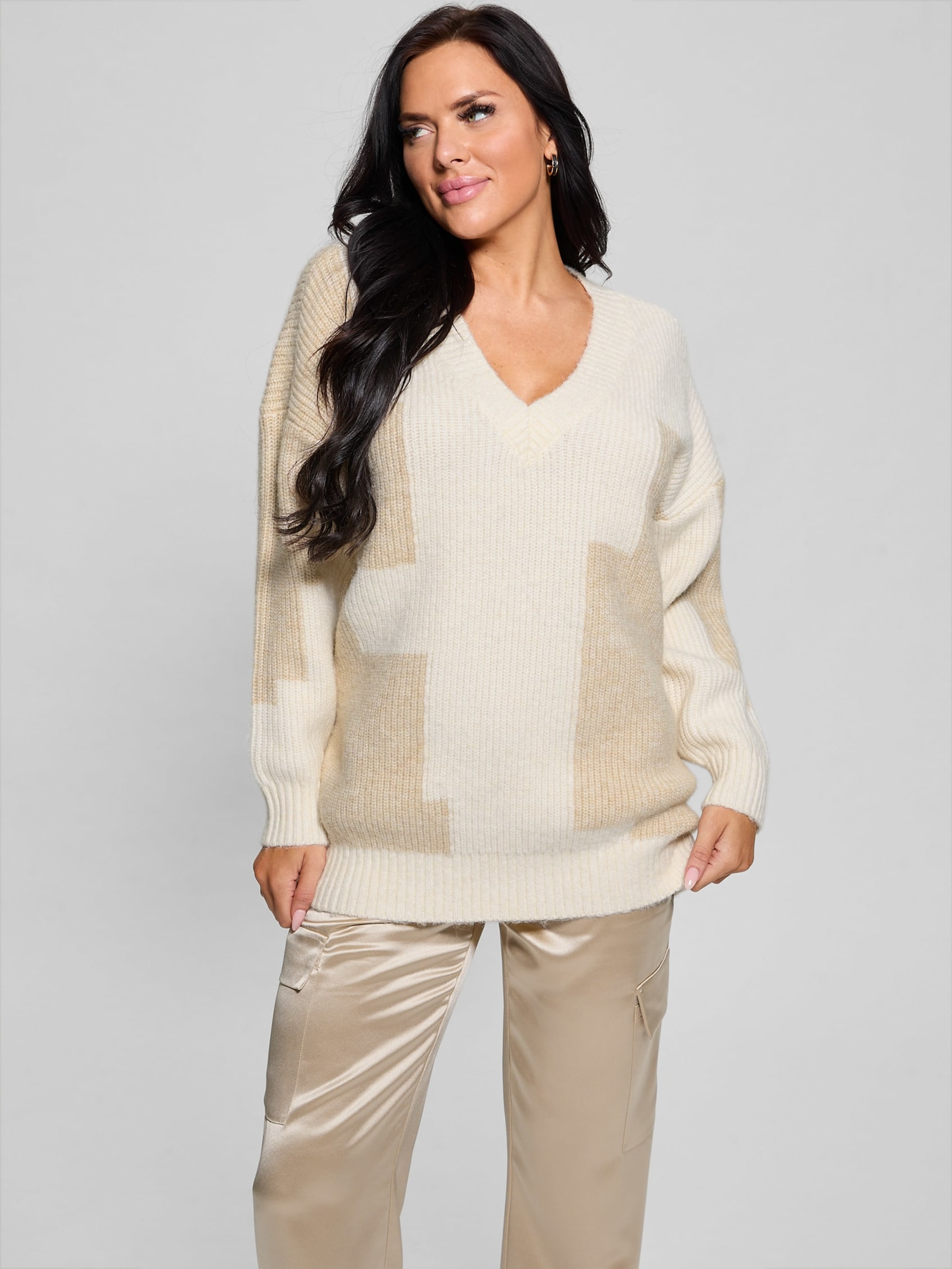 Suéter Intarsia Color Block