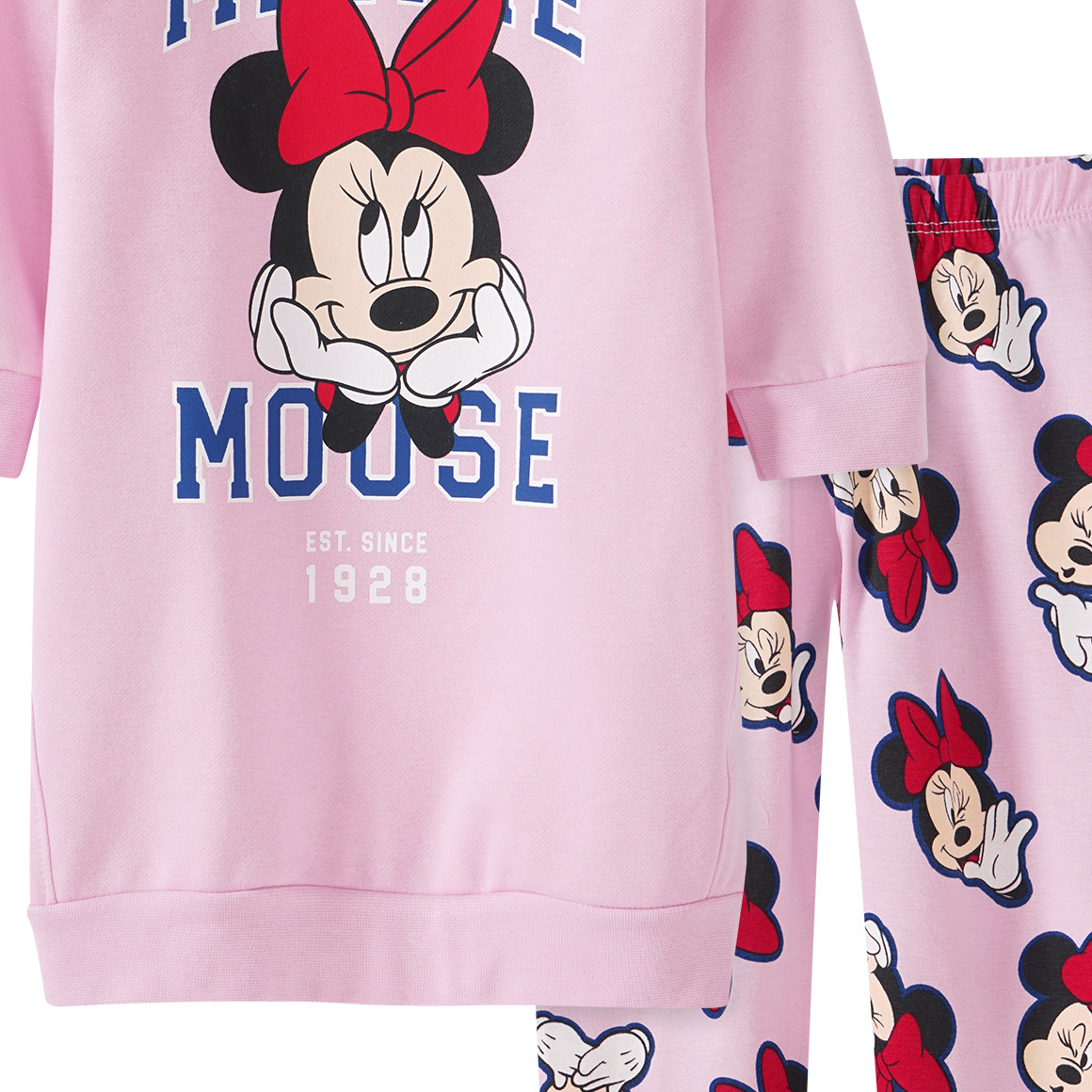 Topolino Minnie Maus Sweatshirt und Leggings im Set rosa