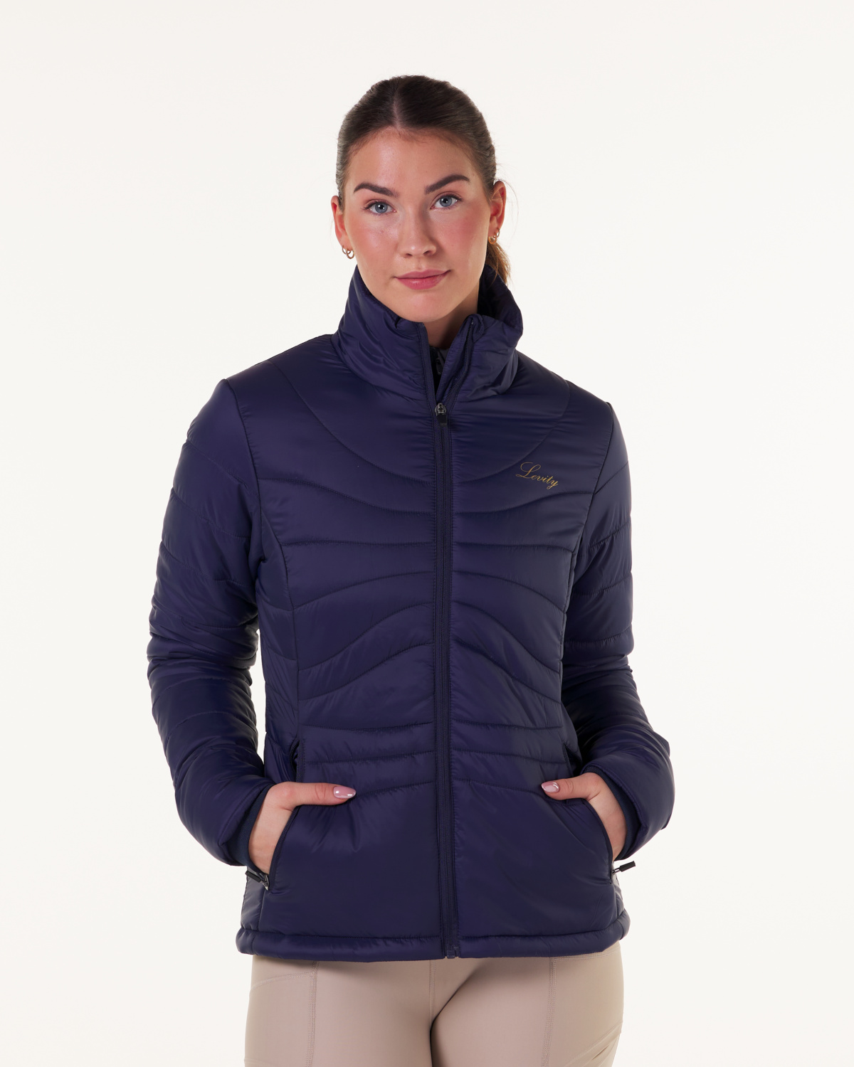LEVITY Ella Quilted Riding Jacket Pitch Midnight Blue