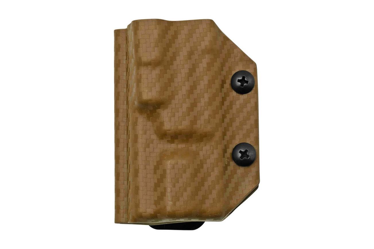 Clip And Carry Kydex Sheath Leatherman Free P2, Carbon Fiber Brown LP2-CF-BRN riemholster