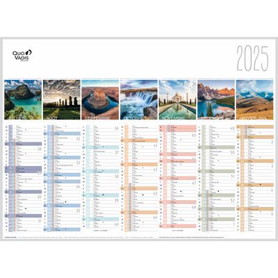 Quo Vadis - Calendrier Fantaisie - 13 mois - 55 X 40,5 cm - Terre