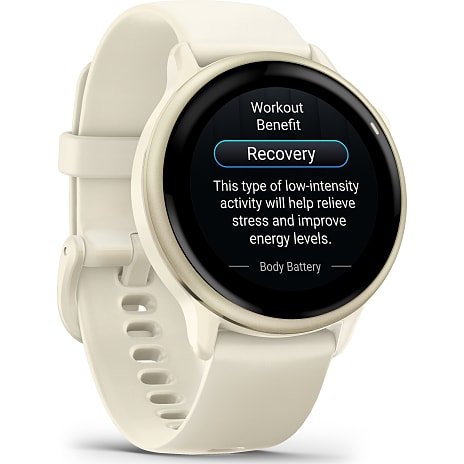 Garmin Vivoactive 6 smartwatch - Bone/Lunar Gold