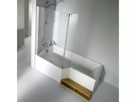 Baignoire bain douche 150 x 80 cm JACOB DELAFON Neo blanc mat gauche