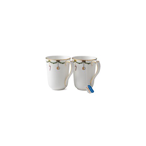 Royal Copenhagen Stjerne Riflet 2-pak Krus, 33 cl