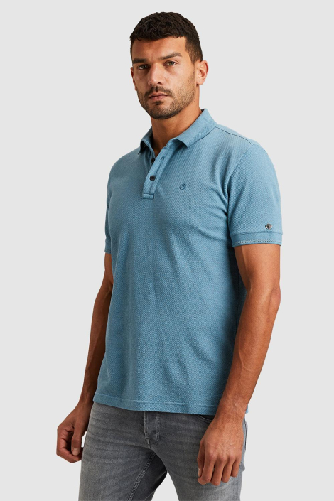 Cast Iron blauwe heren polo