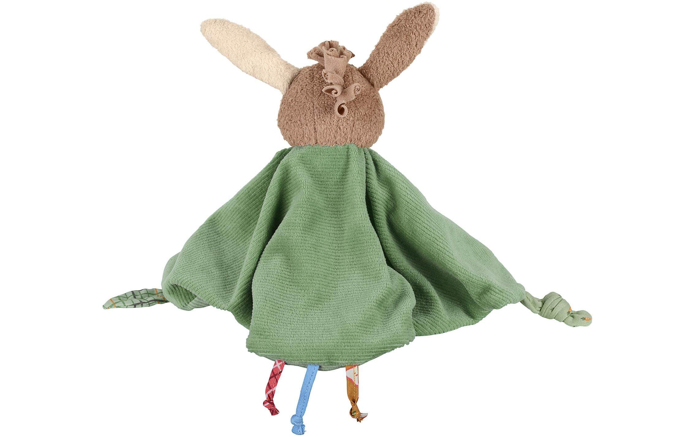 Schmusetuch Esel Emmilius Gr. M23 cm grosses Schnuffeltuch aus softem Struktur-Nicki und Flauschstoff