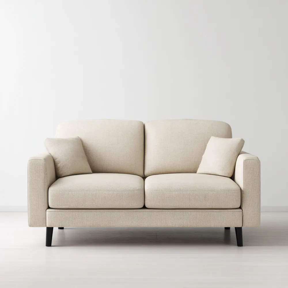 2-Sitzer-Sofa Stoff 140x85x80 cm – Creme – Modernes Design