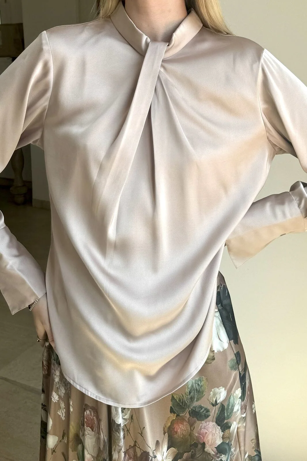 Karmamia Tara Blouse hammered ivory