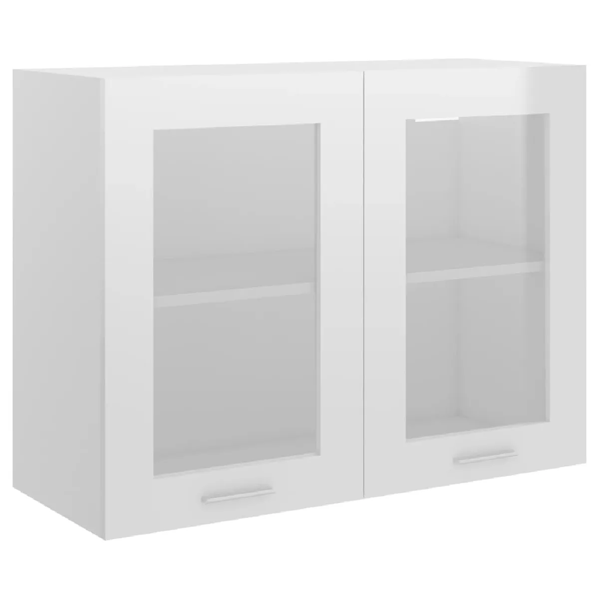 vidaXL Armoire suspendue blanc brillant