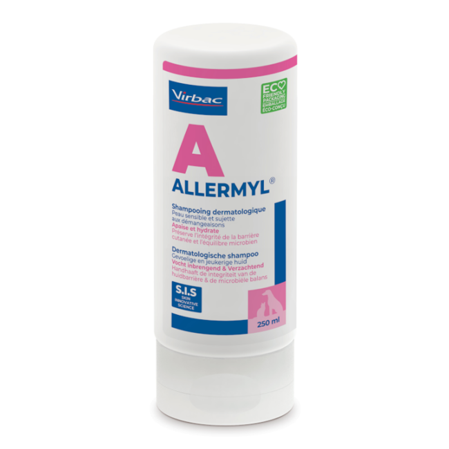 Shampooing traitant Allermyl pour chiens et chats