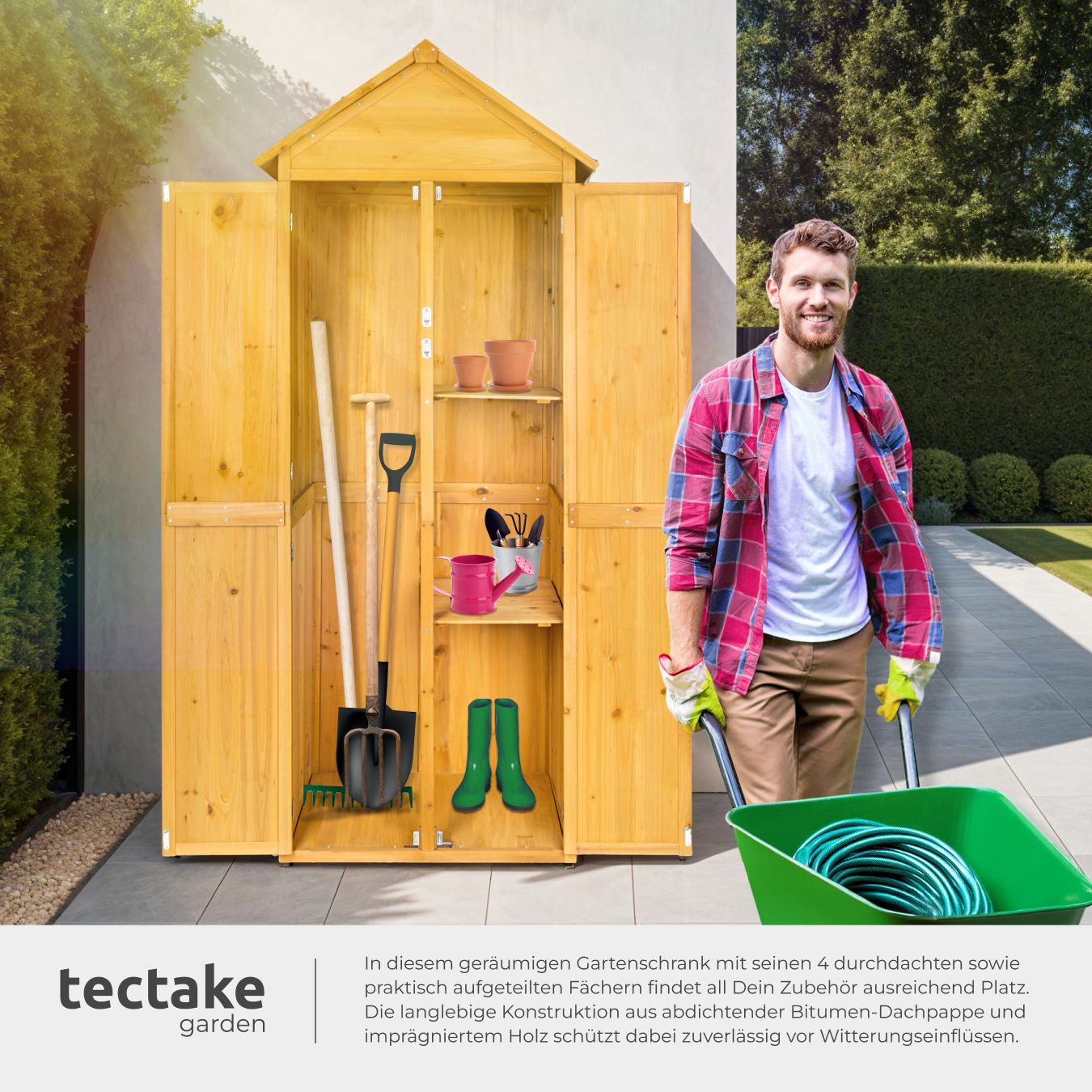 Gartenschrank mit Satteldach Kadi