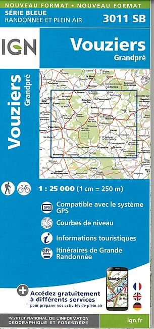 IGN - 3011 SB VOUZIERS 1 25 000