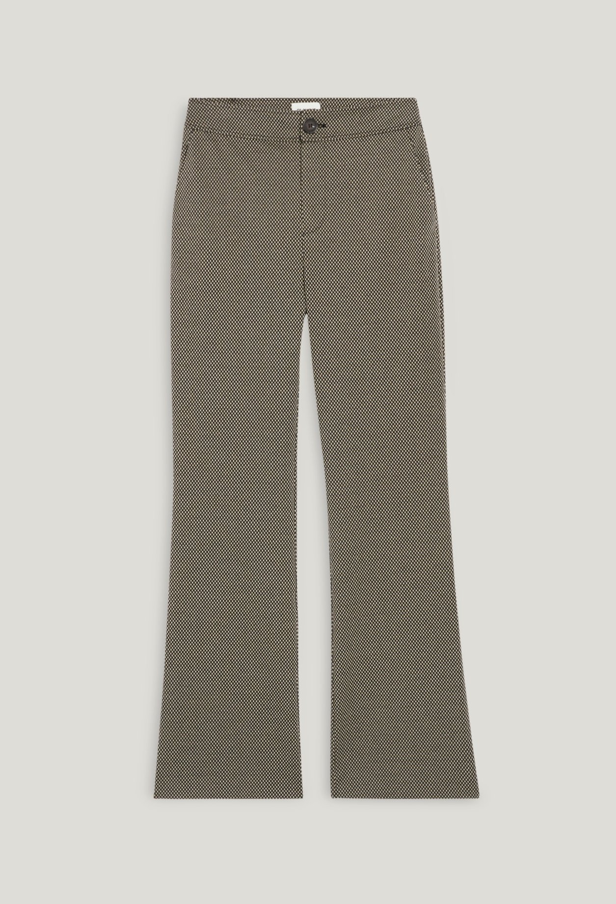 Pantalon droit imprime chocolat