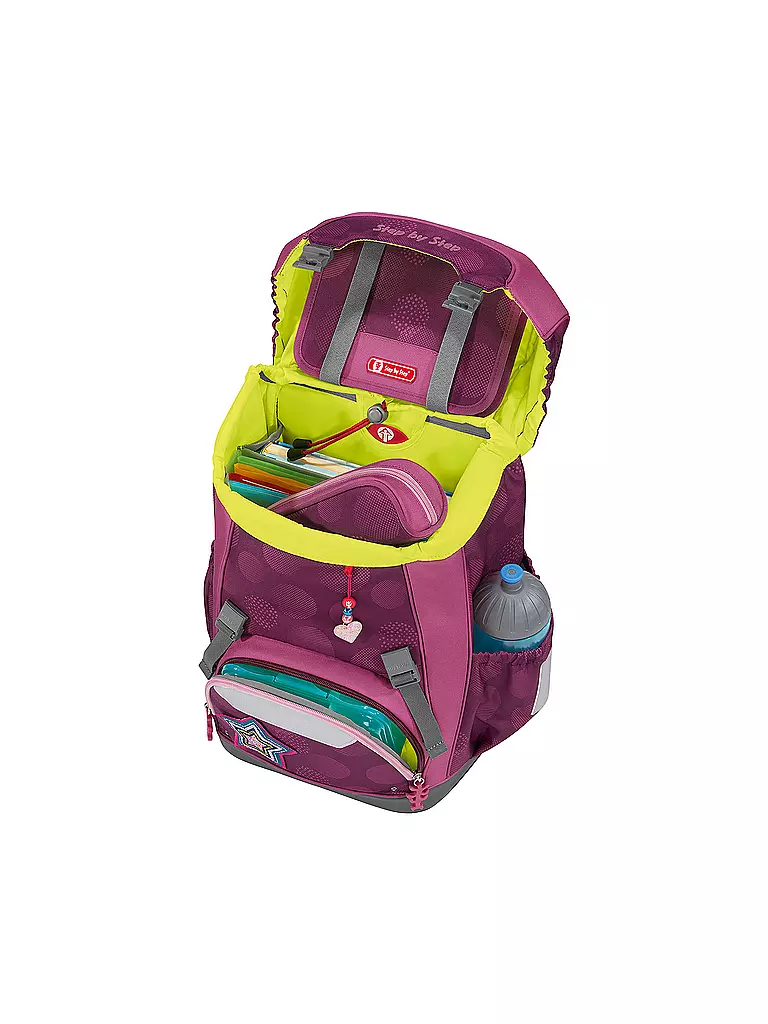 STEP BY STEP Schultaschen Set 5tlg Giant Glamour Star beere
