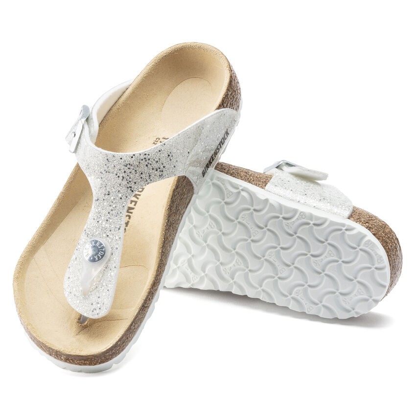 Birkenstock - GIZEH Børn Birko-Flor Smal - Cosmic Sparkle White