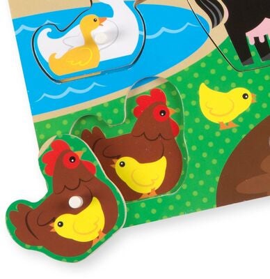 Melissa & Doug Knottepuslespill Bondegårdsdyr 8 Brikker