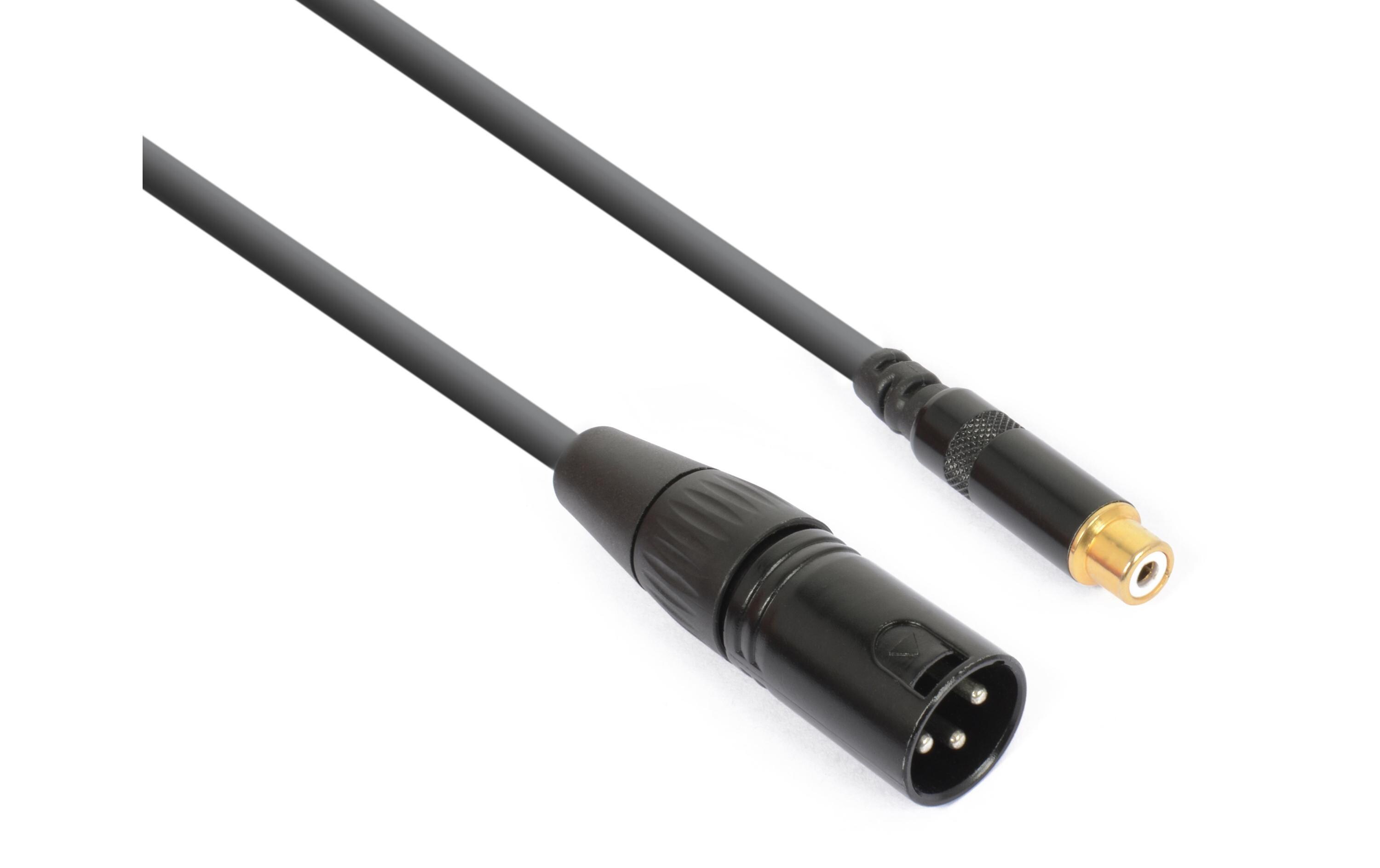 CX134 XLR 3 Pole, male - Cinch 0.15 mAdapterkabel XLRm – Cinchbuchse