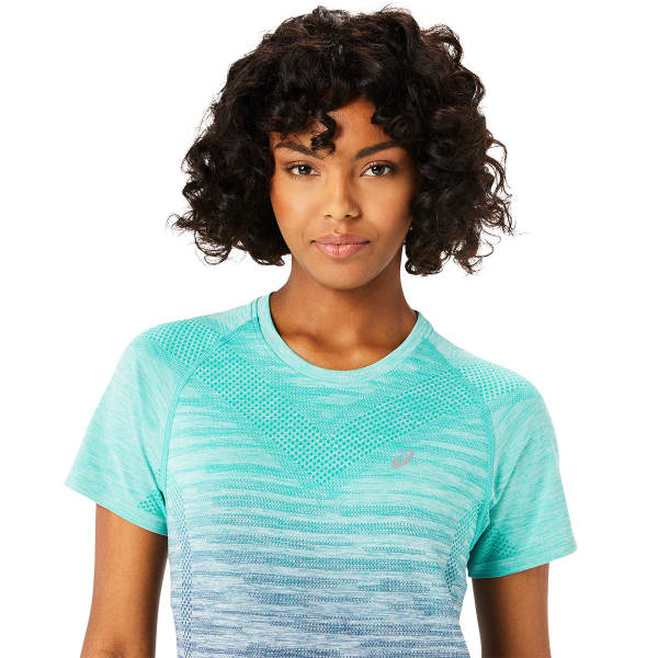 T-shirt running ASICS SEAMLESS SS TOP W AURORA GREEN/BLUE EXPANSE