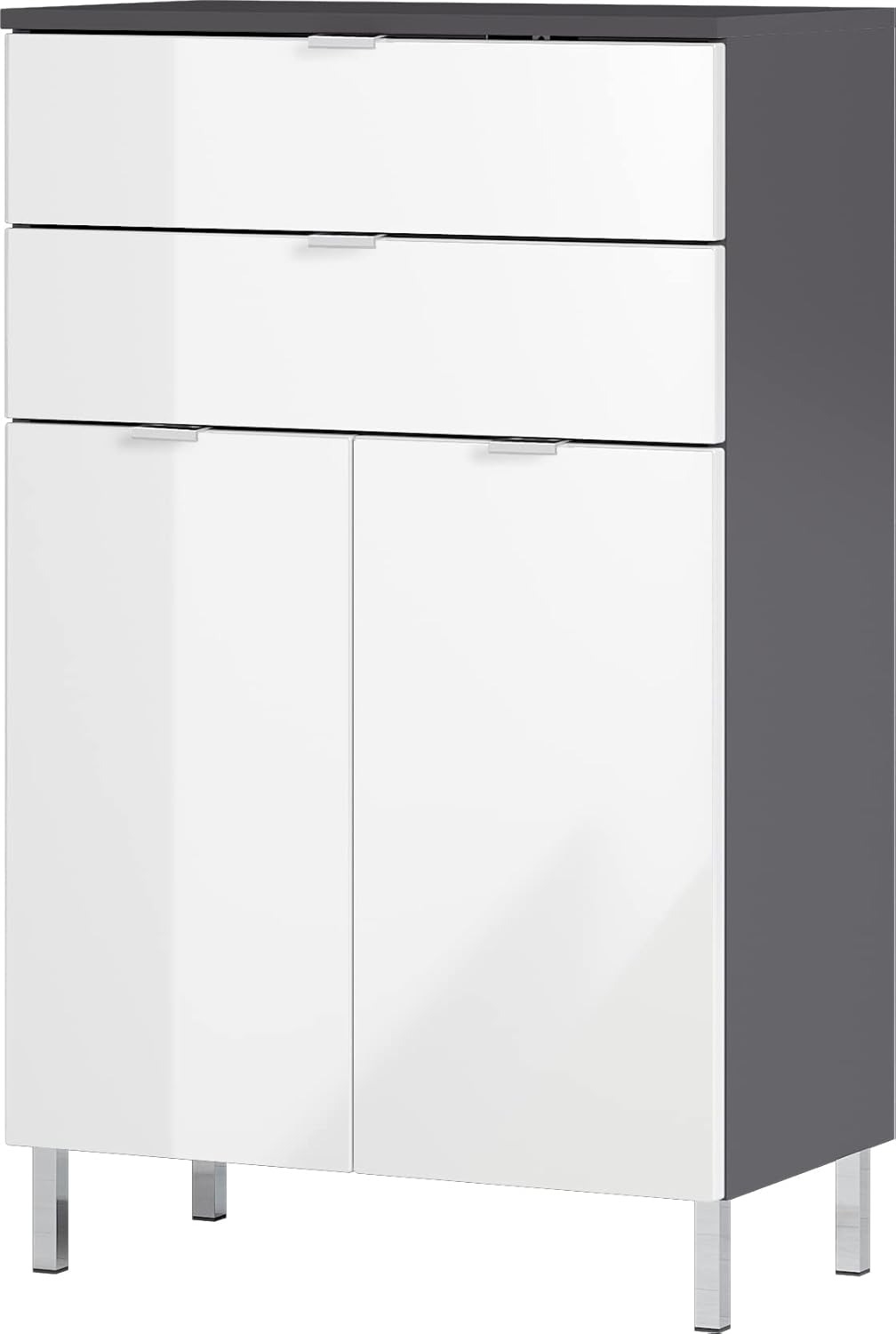 GERMANIA DIE MÖBELMACHER Kommode, Graphit/Weiß, 60 x 97 x 34 cm