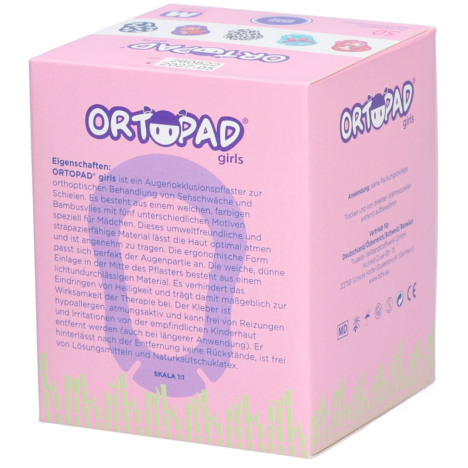 ORTOPAD for girls medium Augenokklusionspflaster