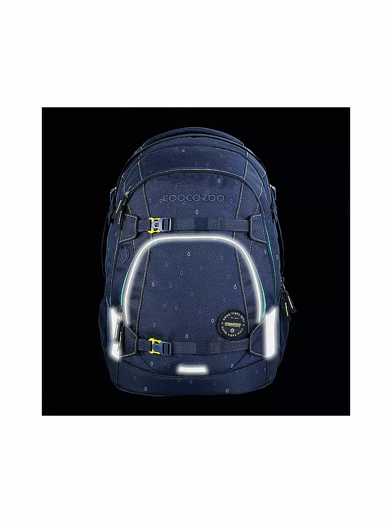 COOCAZOO Schulrucksack MATE Happy Raindrops dunkelblau