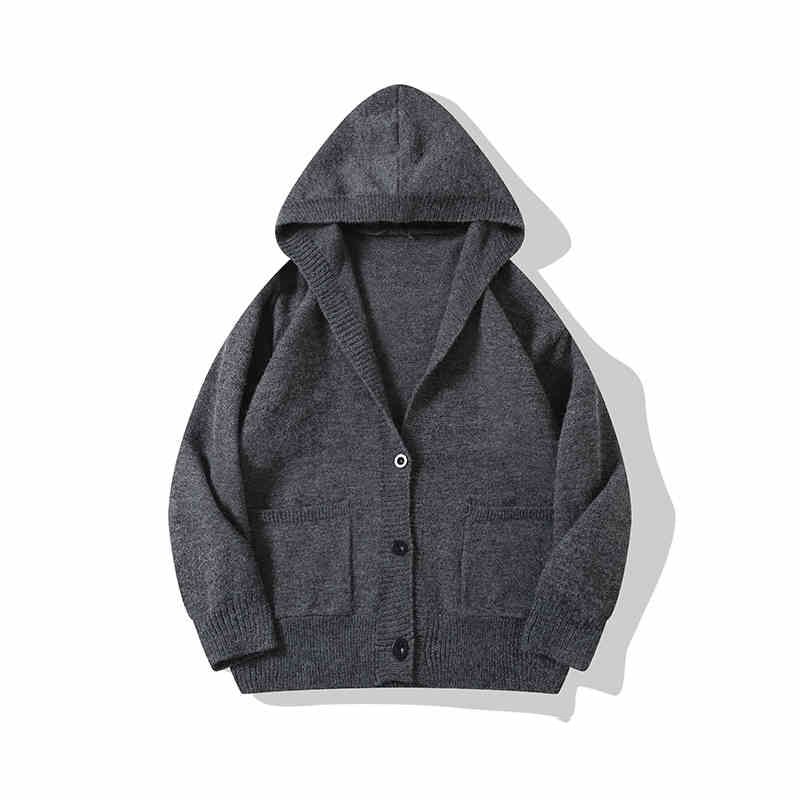 Adotuastic - V-hals Melange Capuchon Cardigan