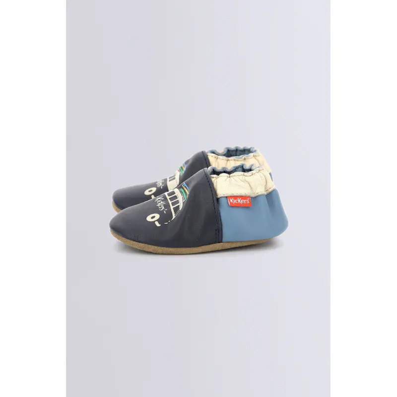 Kickbaby van Bleu CHAUSSONS Cuir Bébé