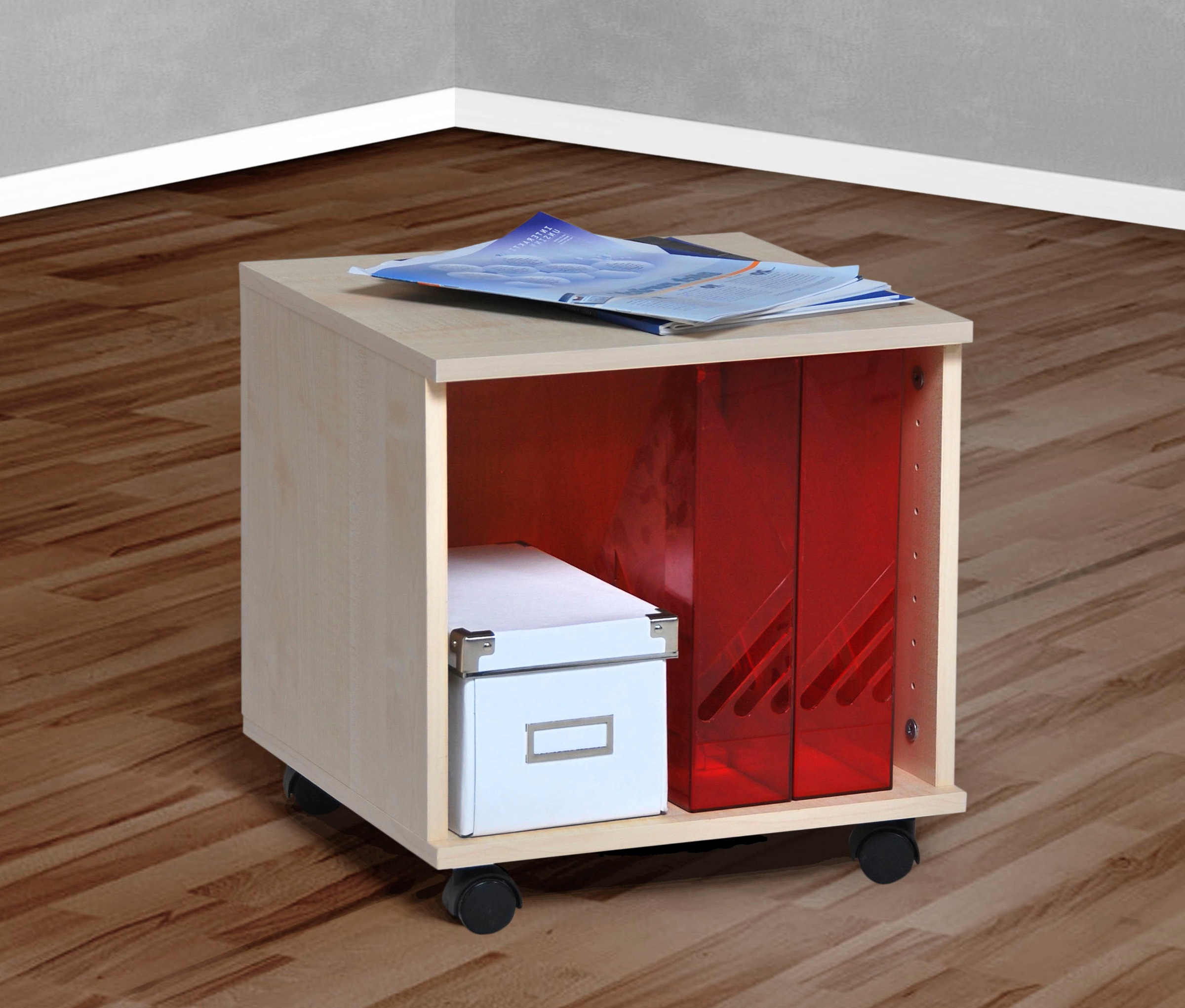 VOGL Möbelfabrik Rollcontainer »Barrie, Bürocontainer, Nachtschrank« 1 Stk. tlg. Ausführungen mit/ohne Schubladen, Höhe 41 cm, Made in Germany