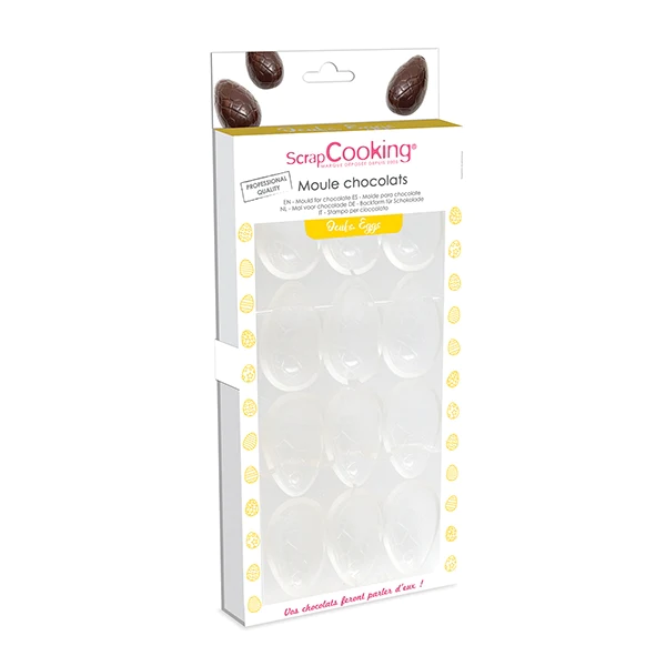 Moule rigide pour œufs de pâques en chocolat Scrapcooking