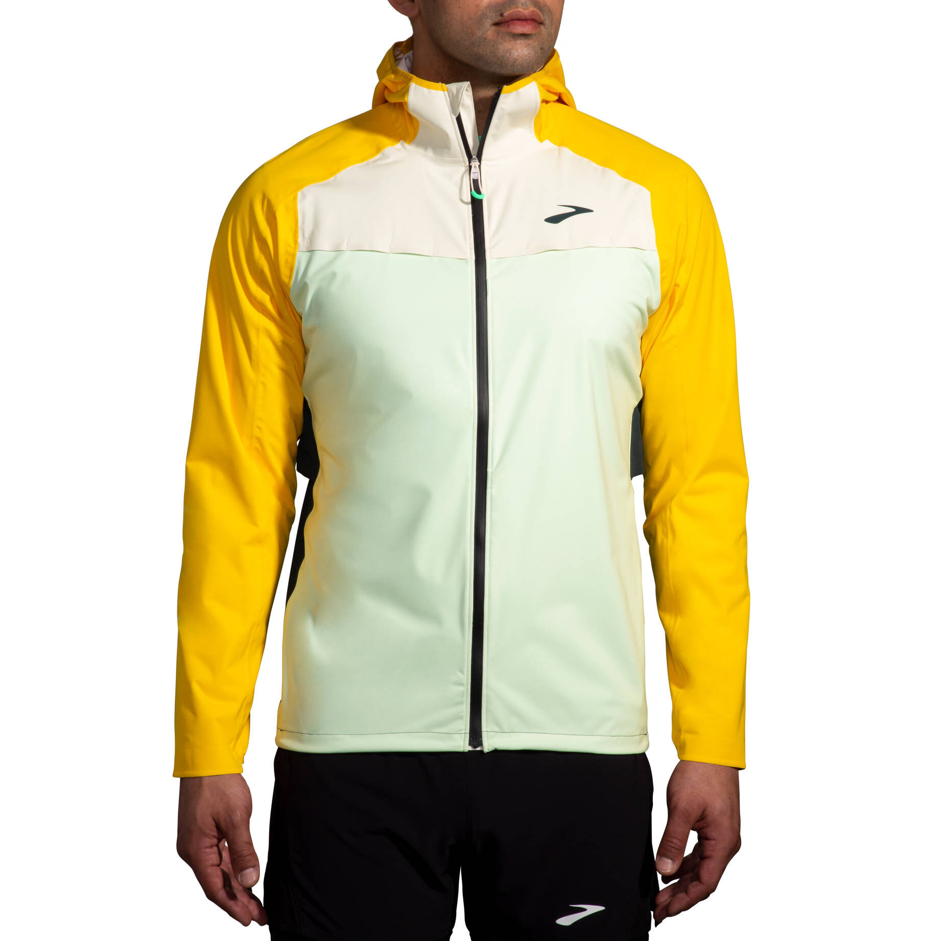Brooks| Herren Laufjacke mit Kapuze HIGH POINT WATERPROOF JACKET