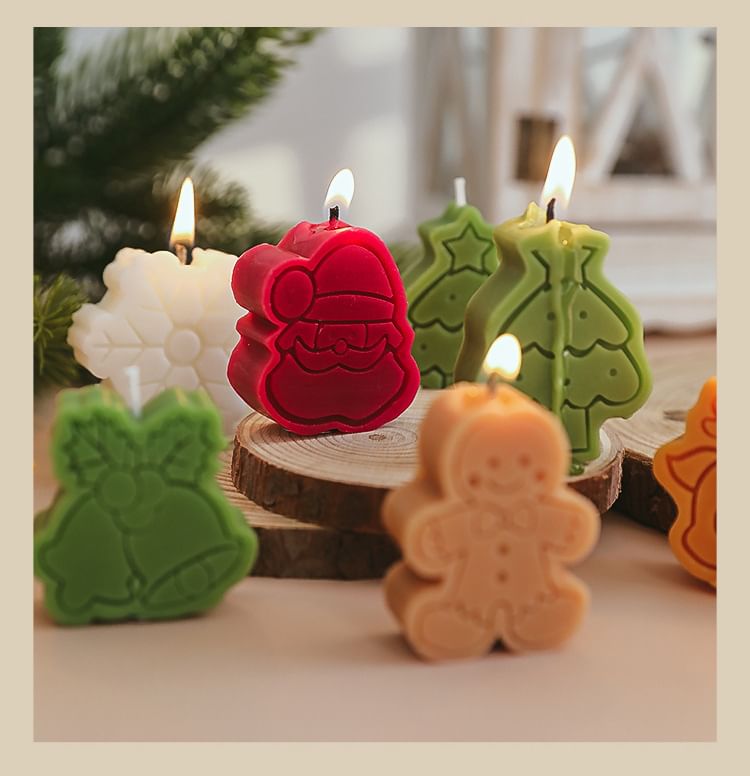 XIXI STUDIO - Set van 4: Kerstgeurkaars (diverse ontwerpen)