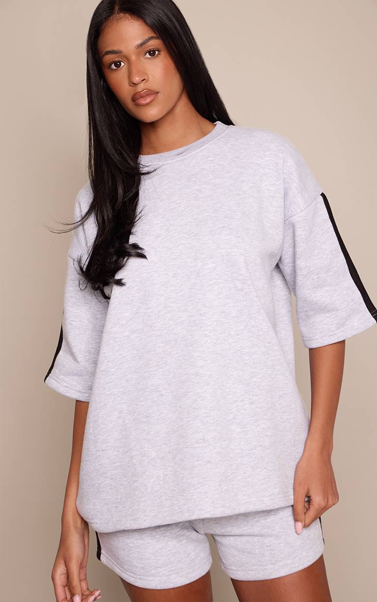 T-shirt Long En Molleton À Bandes Latérales