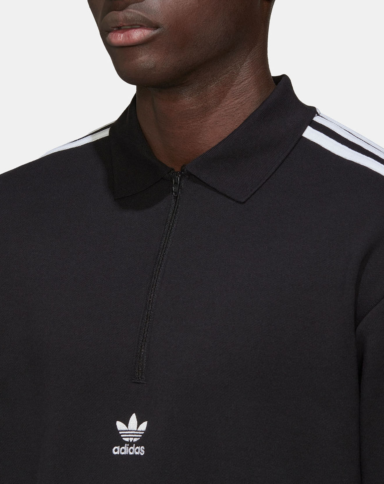 Adidas Polo ample zippé noir