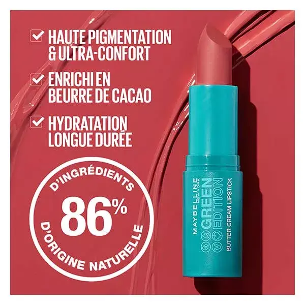 Batom Maybelline Green Edition Butter Cream nº 10 Lagoon