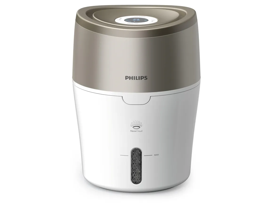 Philips HU4803 - Luftfugter - mobil - østers metallisk/hvid