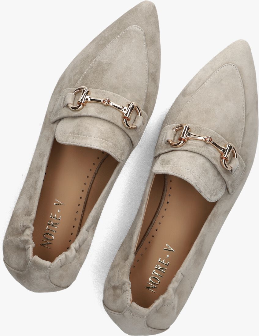 beige notre-v loafers 8015