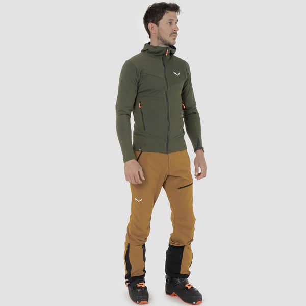 Veste polaire ski rando SALEWA SELLA MERINO HD JKT M DARK OLIVE
