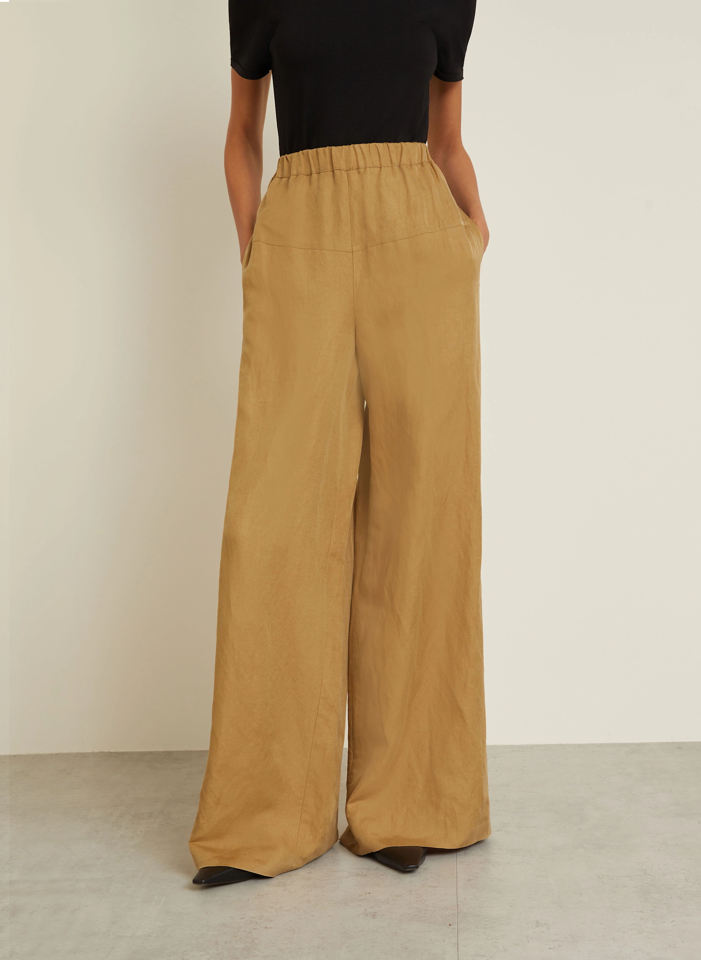 Max Mara Marlenehose ONORE mit Leinen und Seide